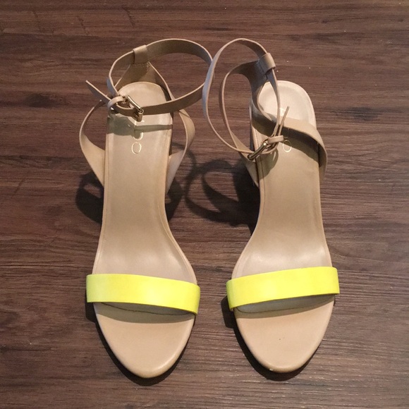 Aldo Shoes - Aldo Yellow and Nude Sandal